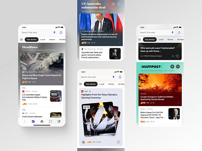 News App Concept app design news app ui