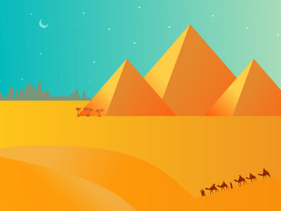 Flat Desert Illustration