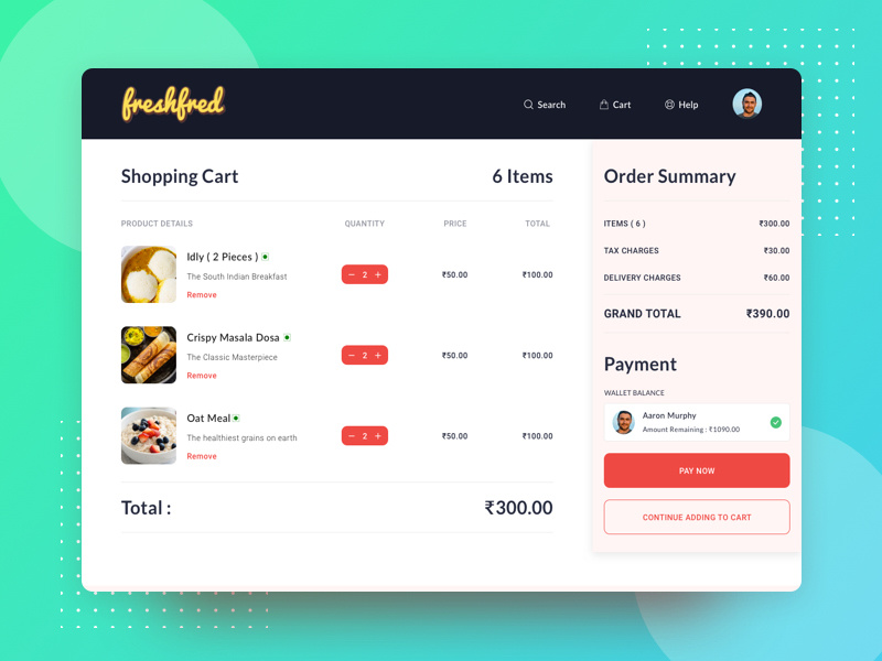 Shopping Cart UI Design by Mayank Agarwal on Dribbble