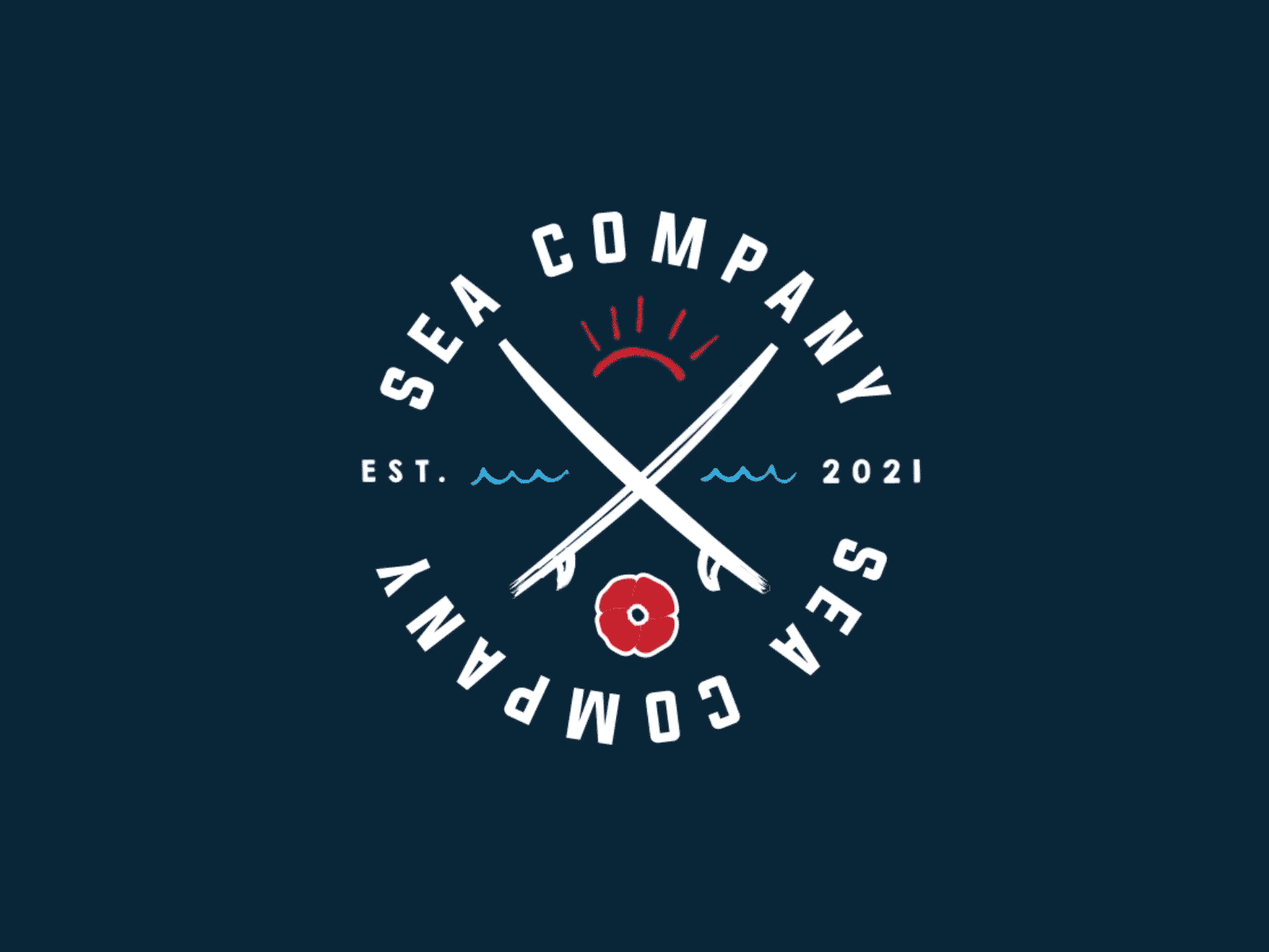 Logo Animation - Sea Company 2d animation after effects animated logo brand animation branding icon animation logo logo animation logo reveal motion graphics pre loader