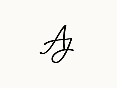 AJ Monogram Logo branding clean design icon illustrator mono typography vector