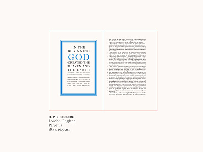 Bible Layout Spread - Finberg 1955 bible bible design book design font indesign inspiration layout page perpetua spread traditional type typography verse