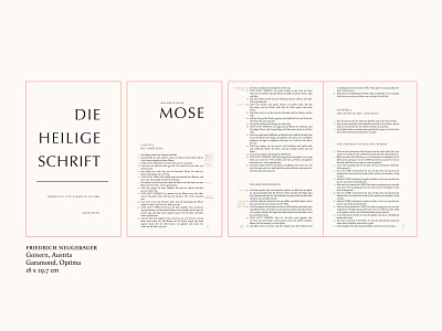 Bible Layout Spreads - Neugebauer 1955 bible bible design book design garamond optima page spread traditional typography verse