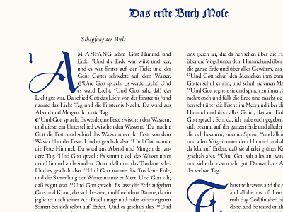 Bible Typography - Horst Erich Wolter 1955 bible bible design book design font genesis indesign layout old page traditional type typography verse