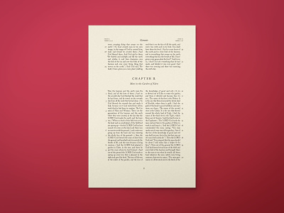 Bible Typography - Viggo Naae art bible bible design book book design design editorial font format genesis graphic design indesign layout mockup page traditional type typography verse