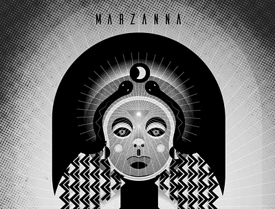 Marzanna Illustration design face flat goddess illustration illustrator mithology slavic snake texture vector vector art vector illustration woman