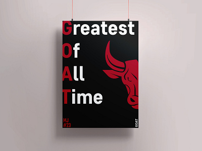 Michael Jordan the G.O.A.T art basketball design digital art illustration michael jordan poster typography vector