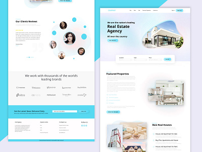 Real Estate Agency Landing Page design graphic design landingpage ui ui design webdesign
