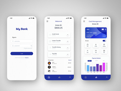 Banking & Credit Card Apps - Mobile Apps Design design mobile app design ui ui design ui ux ux