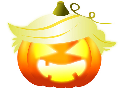 Trumpkin 2020 design election election 2020 halloween halloween design illustration illustrator presidential election pumpkin trump