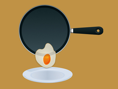 Masterchef breakfast chef dinner egg food illustration illustrator lunch masterchef morning pan plate serve