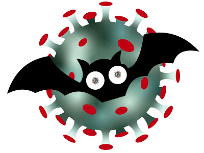 B & C 2020 bat corona corona virus coronavirus covid covid 19 covid 19 covid19 design halloween halloween design halloween flyer halloween party horror horror art illustration illustrator virus