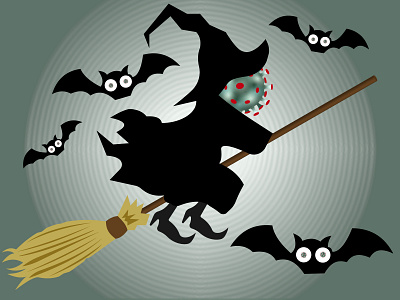 Coroween! 2020 bat corona corona virus coronavirus covid covid 19 covid 19 covid19 design halloween halloween design halloween flyer halloween party horror illustration illustrator party sweep