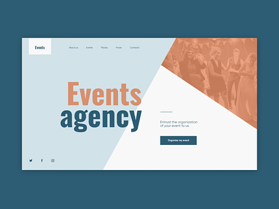 Events agency concept agency colors concept design events minimal ui ux web website