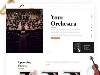 Armenian State Symphony Orchestra branding clean design fashion flat illustration interface landing layout logo minimal modern orchestra type typography ui ui ux ui design ux website