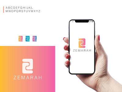 Zemarah Mobile App Logo branding business design logo logo animation logo design logo design branding logo design concept logo designer logo designs logo mark logodesign logos logotype mobile app logo z letter z logo