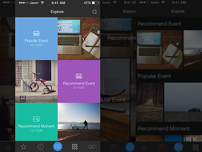 Explore pic page app interaction ios iphone mobile pic ui ux
