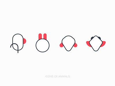 Icons Of Animals ai animal icon kid shape sketch ui