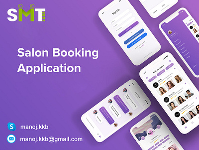 Salon & Spa Booking App UI/UX branding graphic design logo ui