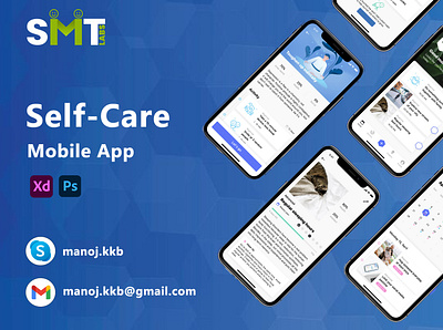Self Care UI App Design branding graphic design ui