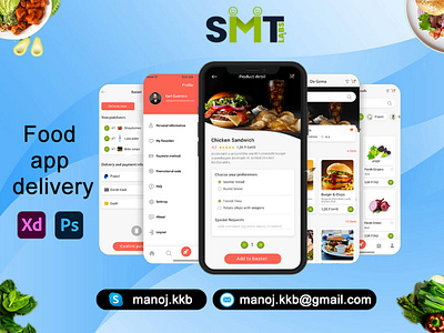 Food delivery App Design animation branding graphic design logo motion graphics ui