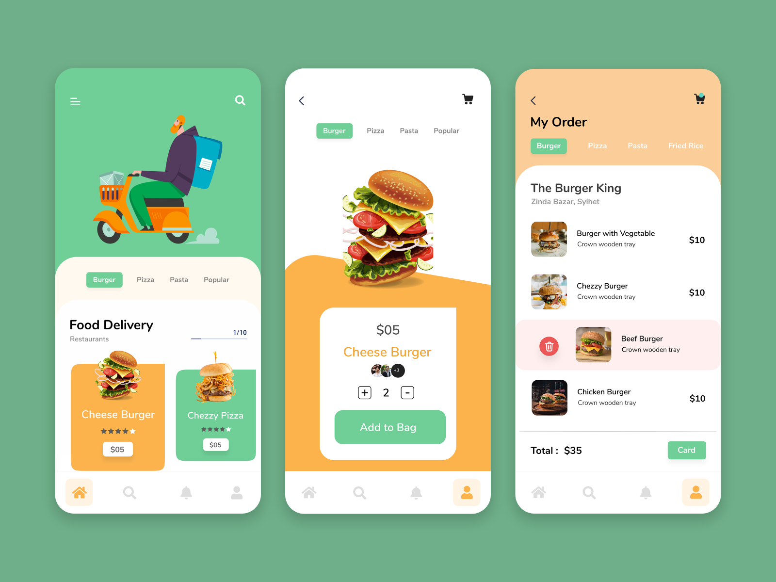 Food Delivery App Ui by Maruf Ahmed on Dribbble