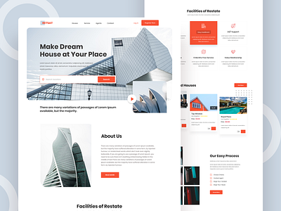 Real Estate Agency agency architect archive branding building design illustration interaction design interface landingpage portfolio portfolio site realestate typography ui design