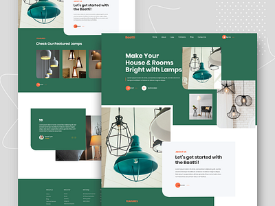 Baatti - Lamp Web Exploration agency branding illustration interaction design interface lamp landingpage light lights portfolio typography uidesign webdesign