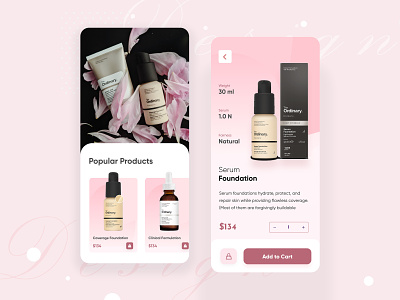 Beauty Product App UI