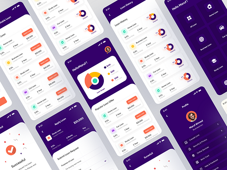 Loan App UI by Maruf Ahmed on Dribbble