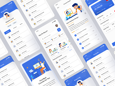 Online Learning App UI case study coursera education education app elearning interaction design learning app online online app online education online leaning online learning app skill share udemy ui uiux