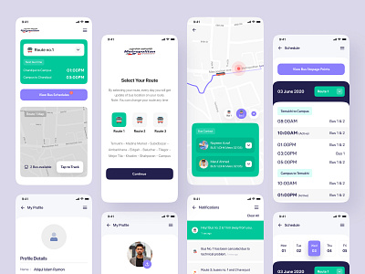 Case Study- University Bus Tracking App by Maruf Ahmed on Dribbble