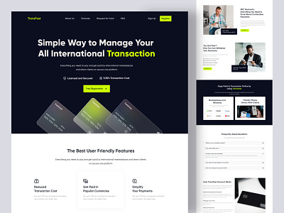 Fintech - TransFast Credit Card Landing Page