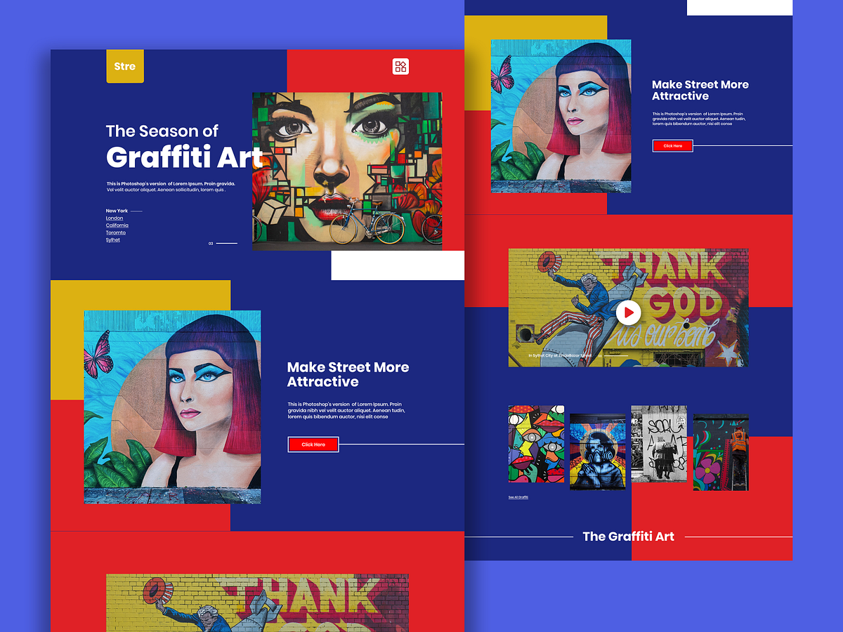 Graffiti Art Landingpage by Maruf Ahmed on Dribbble