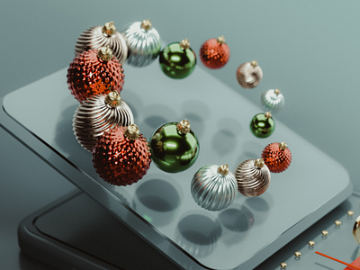 Christmas and Tech 3d 3d design cinema 4d motion design ui