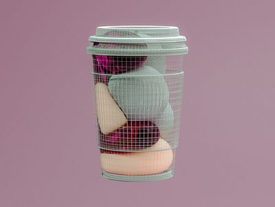 Coffe Suprise 3d art 3d artist 3d design 3d motion design arnold renderer cinema 4d motion design