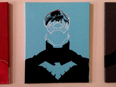 Work In Progress - Dick Grayson's Nightwing painting
