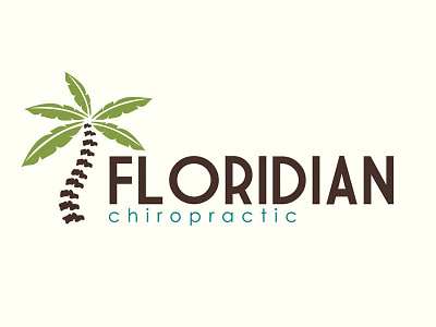 Floridian Chiropractic branding chiropractor clever florida logo tropical