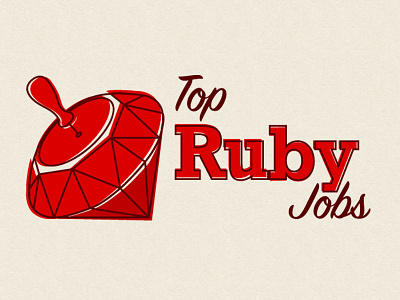 Top Ruby Jobs Logo branding clever illustration logo