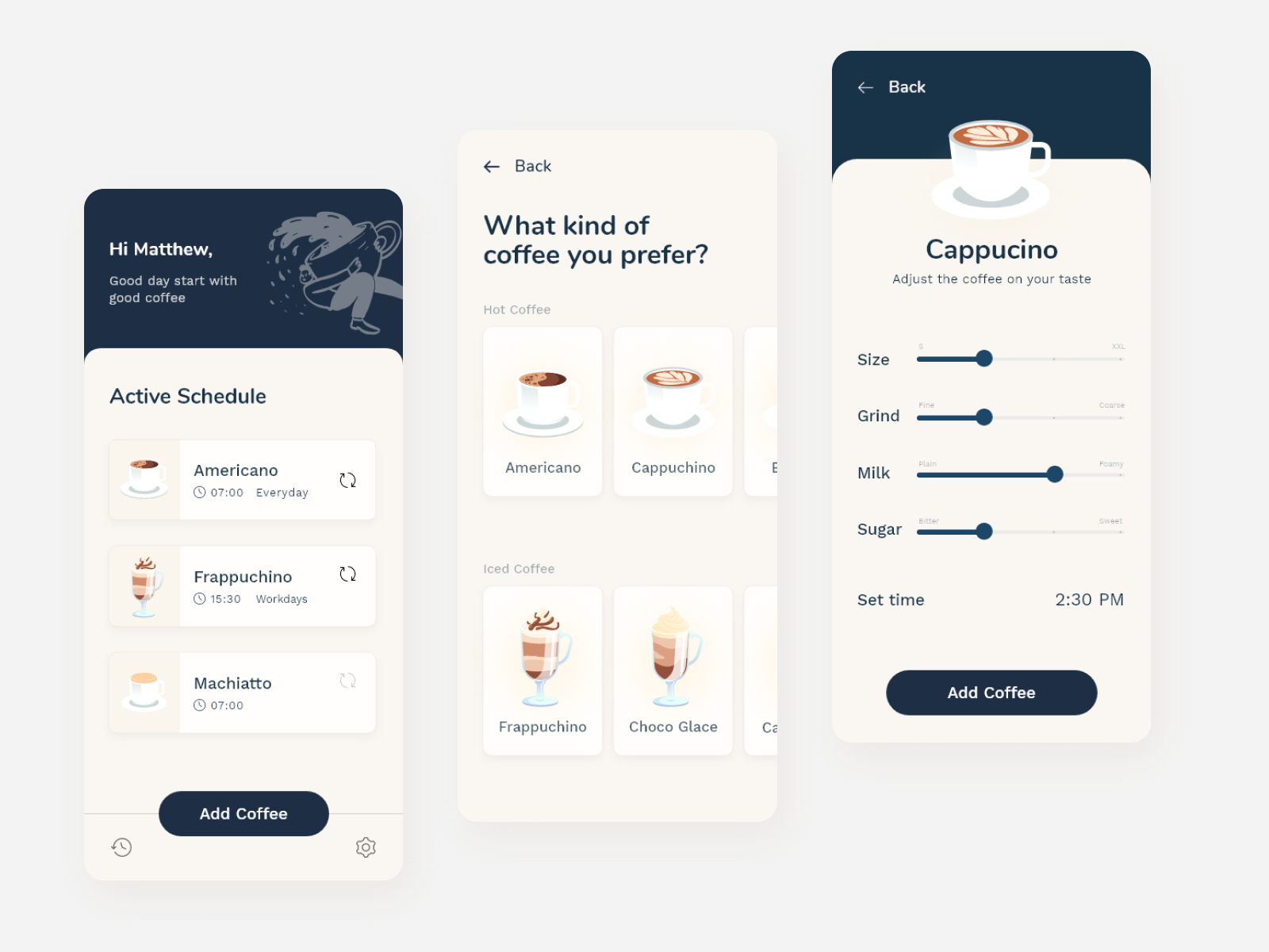 Automated Coffee Maker App by Rolinji on Dribbble