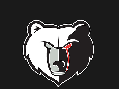 Memphis Grizzlies Evil Bear (Rework) basketball dark evil lithuania logo memphis memphis grizzlies minimal sport