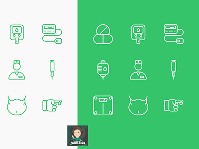 Diabetes Icons Set graphic design icons logo ui v vector