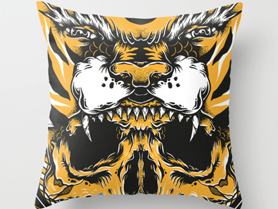 Tiger/Skull pillow