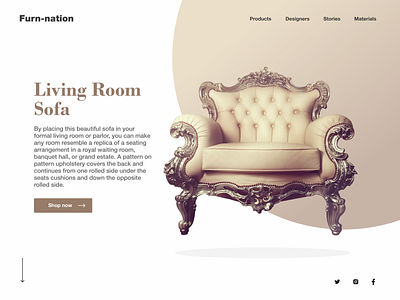 Sofa art branding design flat minimal typography ui ux web website