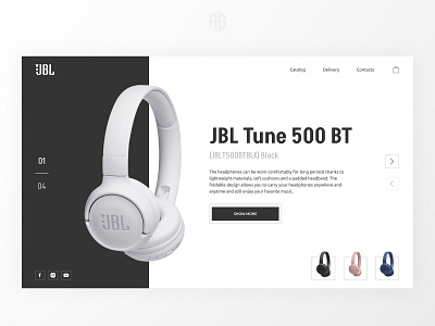 JBL Headphones dailyui design headphones interface jbl landing screen ui ui design ux ux design