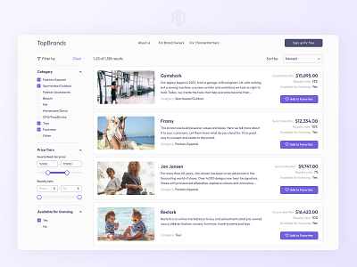 Search page with active filter brand category dailyui design desktop filter license owner partner price search ui ui design ukraine ux ux design