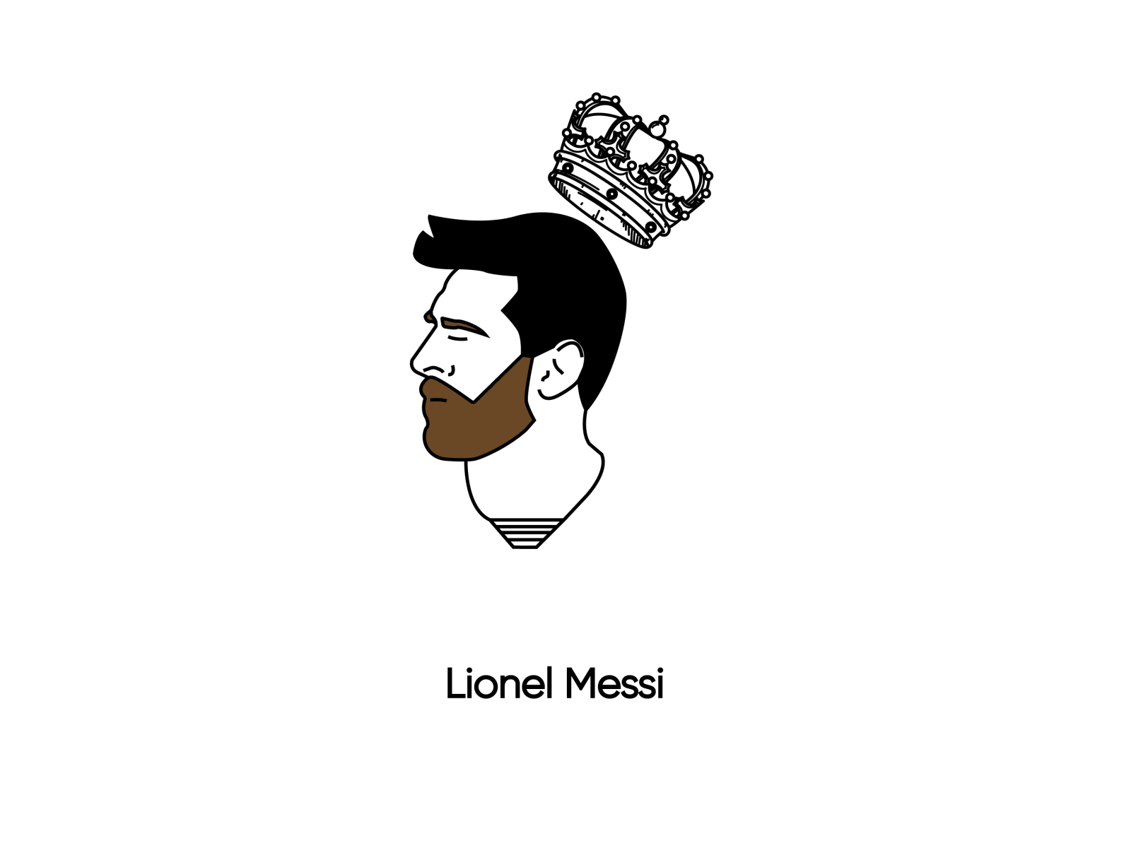 Lionel Messi (King) design graphic graphic design icon illustrator king lionel messi people public sketch