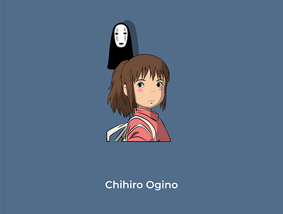 Chihiro Ogino ( Spritid Away) anime chihiro design designs graphic graphic design icon illustration illustrator movie sketch spirited away