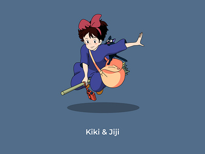 Kiki & Jiji anime design designs graphic graphic design illustration illustrator japan jiji kiki sketch