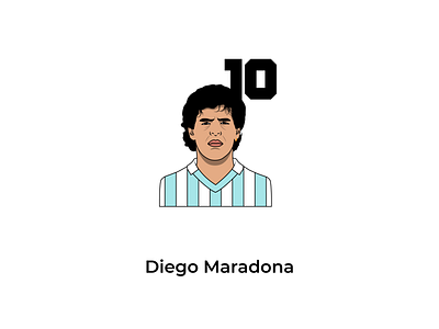 Diego Maradona 10 branding design designs diego maradona football footballer graphic graphic design icon illustration illustrator maradona sketch vector